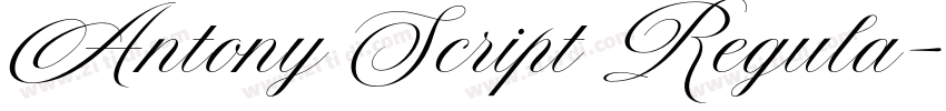 Antony Script Regula字体转换